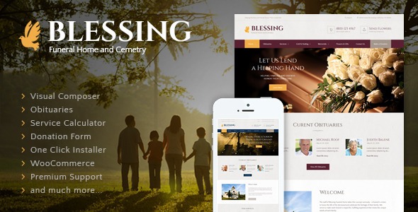 Blessing v3.2.9 Funeral Home WordPress Theme