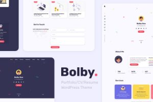 Bolby v1.0.9 Portfolio CV Resume WordPress Theme