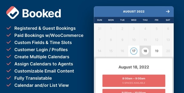 Booked v2.4.4 Appointment Booking for WordPress