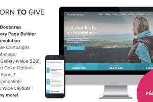 Born To Give (v3.8) Charity Crowdfunding Responsive WordPress Theme