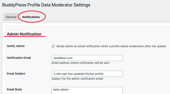 BuddyPress Profile Data Moderator v.1.0.2