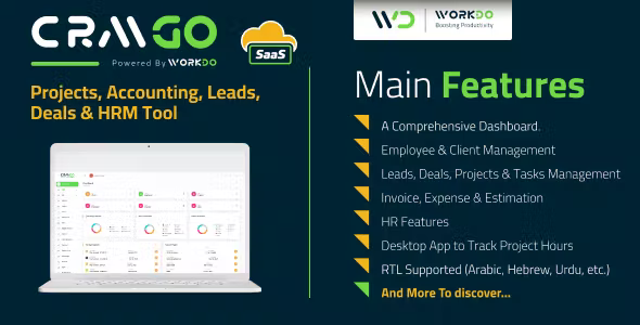 CRMGo SaaS v6.9 [Regular Version*] – Projects, Accounting, Leads, Deals & HRM Tool