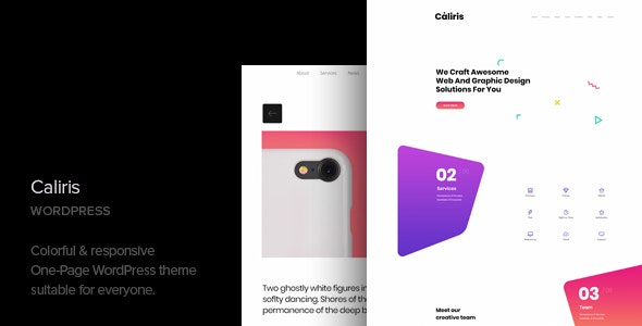 Caliris (v1.5) Responsive One Page WordPress Theme