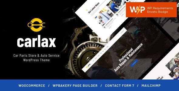 Carlax v1.0.9 Car Parts Store & Auto Service WordPress Theme #