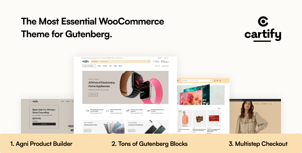 Cartify (v1.2.5) WooCommerce Gutenberg WordPress Theme