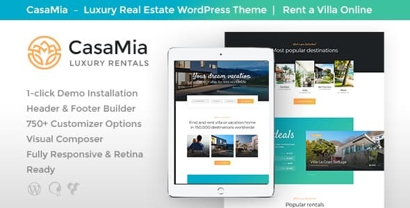 v.1.1.3 – CasaMia Property Rental Real Estate WordPress Theme Free Download