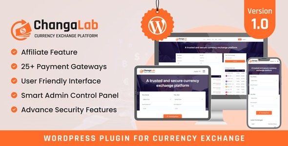 ChangaLab (v2.2) Currency Exchange WordPress Plugin [Activated]