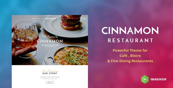 Cinnamon v3.9.2 Restaurant Theme for WordPress