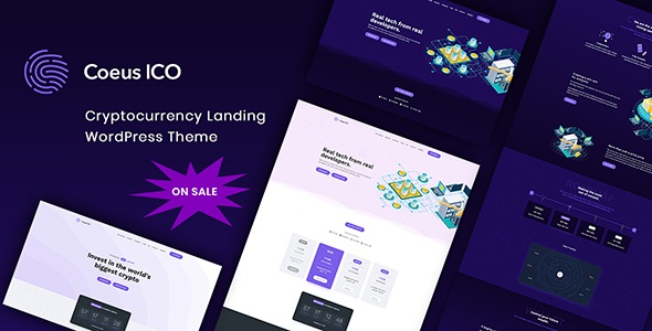 Coeus v.1.2.0 Cryptocurrency Landing Page WordPress Theme