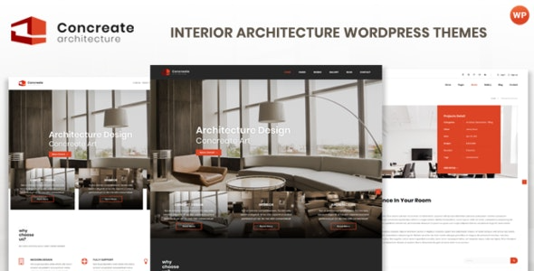 Concreate v1.0 Interior Architecture Interactive WordPress Theme