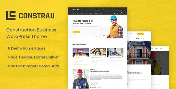 Constrau v1.2.7 Construction Business WordPress Theme