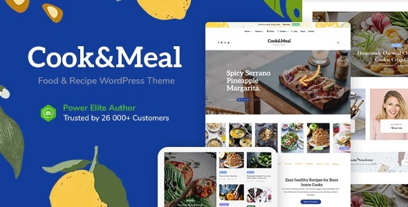 Cook&Meal (v1.2) Food Blog & Recipe WordPress Theme #