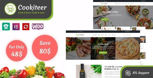 Cookiteer v1.4.8 Food & Recipe WordPress Theme