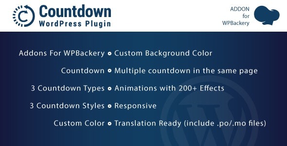 Countdown v1.0 Addons for WPBakery Page Builder WordPres Plugin