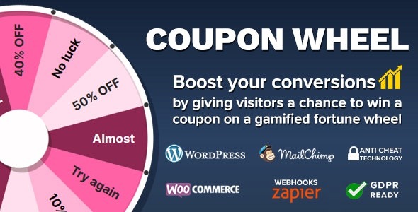 Coupon Wheel For WooCommerce and WordPress v3.5.7