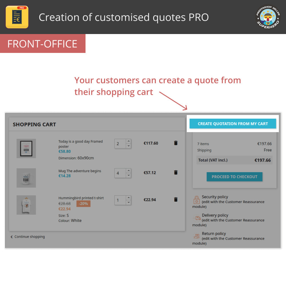 Creation of customised quotes PRO v4.2.0 PrestaShop