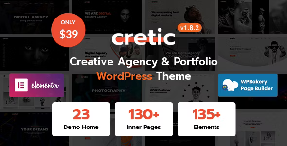 [Fixed*] Cretic v1.8.4 Creative Agency WordPress Theme