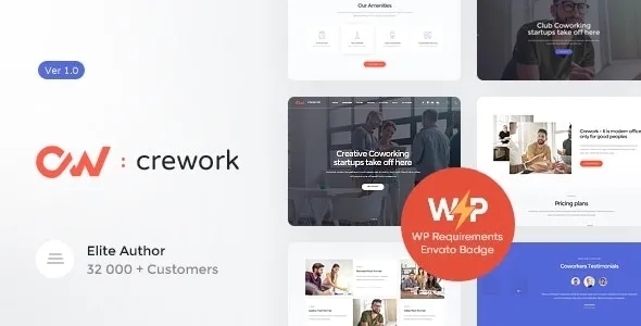 Crework v1.1.11 Coworking and Creative Space WordPress Theme #
