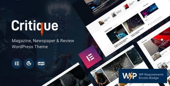 Critique (v1.5.0) Magazine, Newspaper & Review WordPress Theme