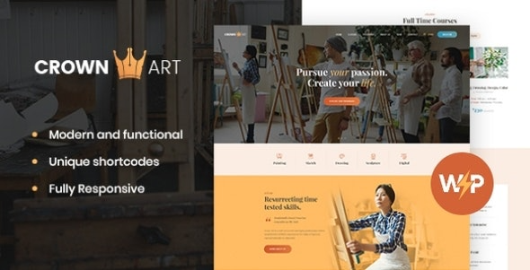 Crown Art (v1.2.11) Drawing and Music School WordPress Theme