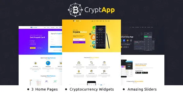 CryptApp (v2.8) Landing Page Theme