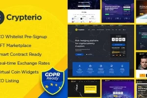 Crypterio (v2.4.10) NFT and Crypto Landing Page WordPress Theme