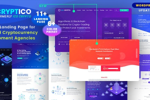 Cryptico v1.4.16 ICO Crypto Landing & Cryptocurrency WordPress Theme