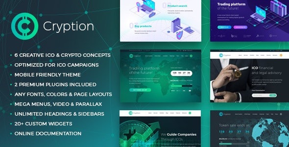 Cryption v.1.0.6.5 ICO, Cryptocurrency & Blockchain WordPress Theme