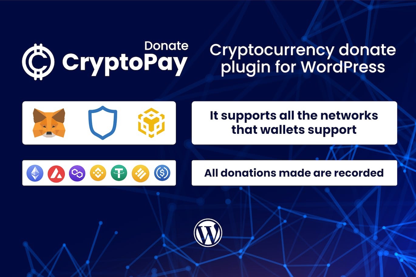CryptoPay Donate v1.3.1 – Cryptocurrency donate plugin