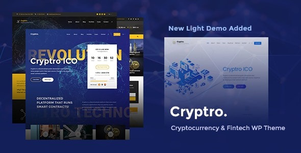 Cryptro (v1.4.5) Crypto, NFT, Blockchain, Bitcoin WordPress