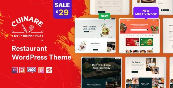 Cuinare v.1.0.7 Multivendor Restaurant WordPress Theme