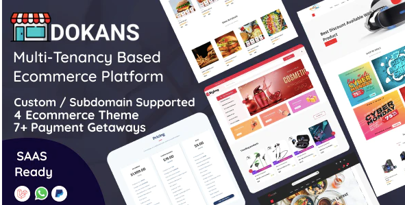 DOKANS v3.9.2 – Multitenancy Based Ecommerce Platform (SAAS) [Activated]