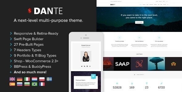 Dante v3.5.25 Responsive Multi-Purpose WordPress Theme