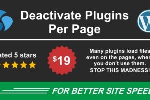 Deactivate Plugins Per Page v1.17.0 Improve WordPress Performance