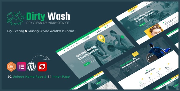DirtyWash (v1.0.6) Laundry Service WordPress Theme