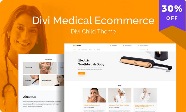 Divi Medical Ecommerce v1.0.6 [WP Zone]