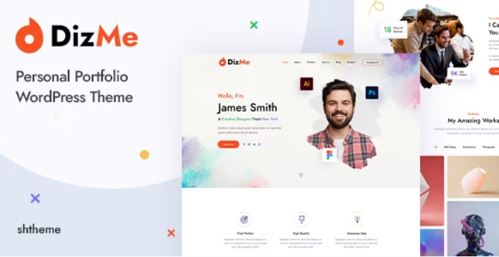 Dizme v.1.0 – Personal Portfolio WordPress Theme