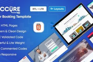 Doccure 10 October 2024 - HTML Angular Vue & Laravel 诊所 & 医生预约模板 + 管理仪表板