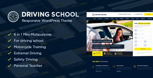 Driving School (v1.4.9) WordPress Theme