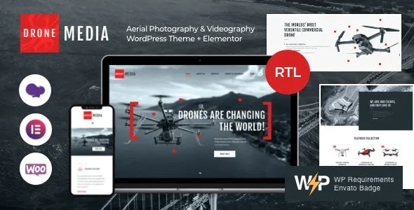Drone Media (v1.6.7) Aerial Photography & Videography WordPress Theme