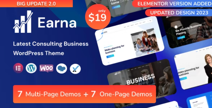 Earna v1.1.1 Consulting Business WordPress Theme