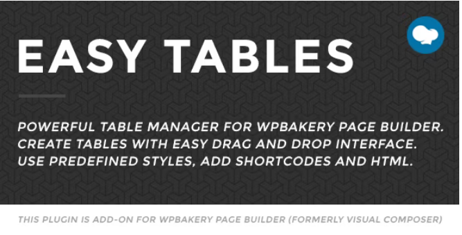 Easy Tables Table Manager for WPBakery Page Builder v2.2.0