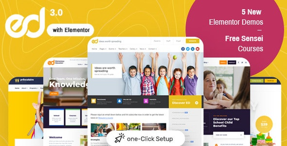 Ed School + Assets v3.20.1 Education WordPress Theme