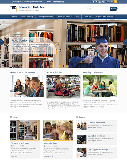 Education Hub Pro v3.9 (Theme Palace WordPress Theme)