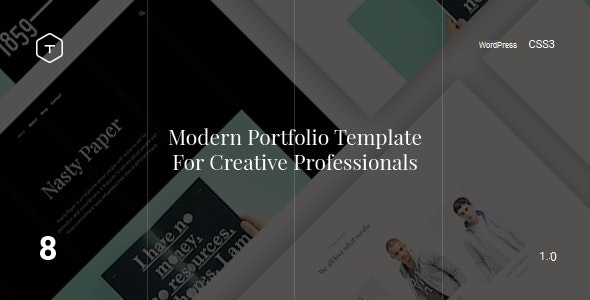 Eight v1.0 – Responsive Portfolio WordPress Theme