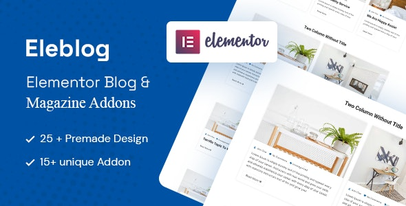 Eleblog v2.0.1 Elementor Magazine and Blog Addons