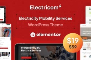 Electricom (v1.2.8) Electricity Mobility Services WordPress theme