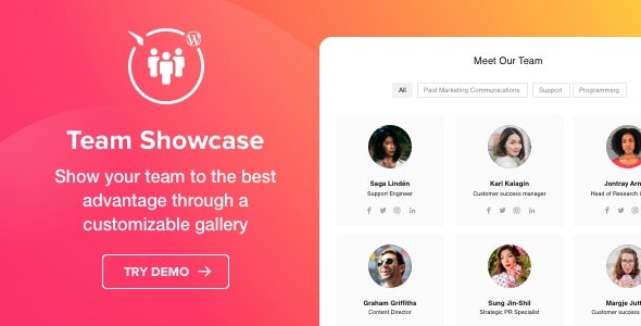 Elfsight Team Showcase v1.3.1 – WordPress Team Showcase plugin