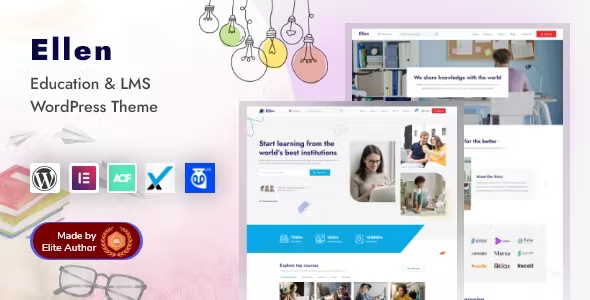 Ellen v2.0.0 – LMS Education & Online Courses Coaching WordPress Theme