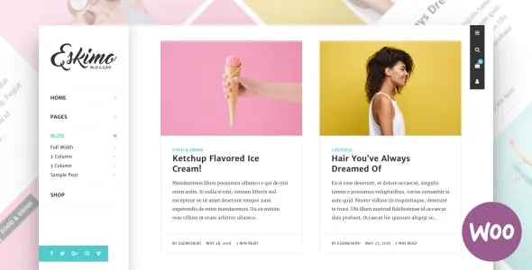 Eskimo (v1.8.4) Minimal Personal WordPress Blog Theme